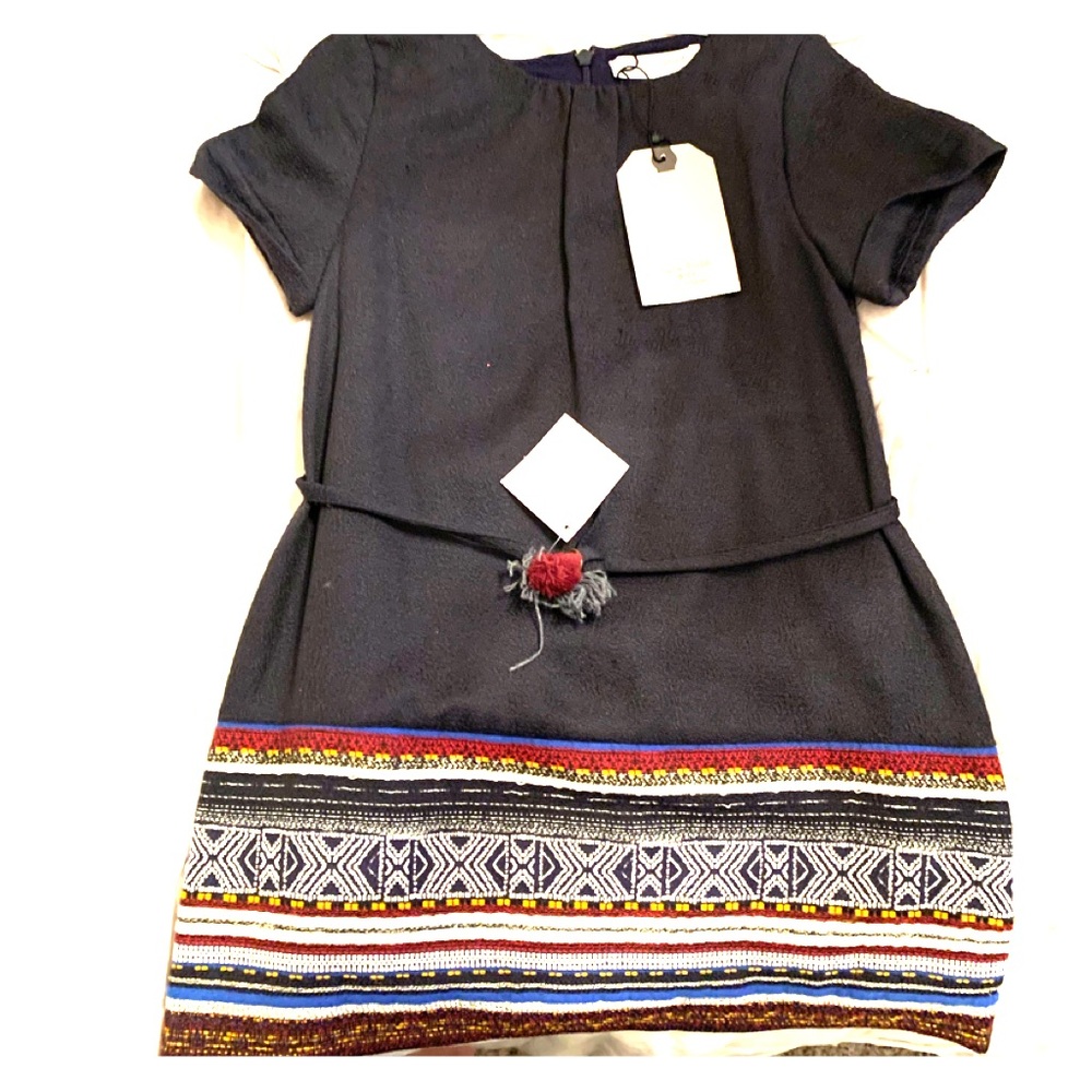 Black Zara dress with cute little belts